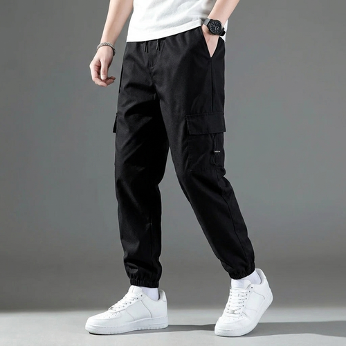 Men's Drawstring Cargo Trousers