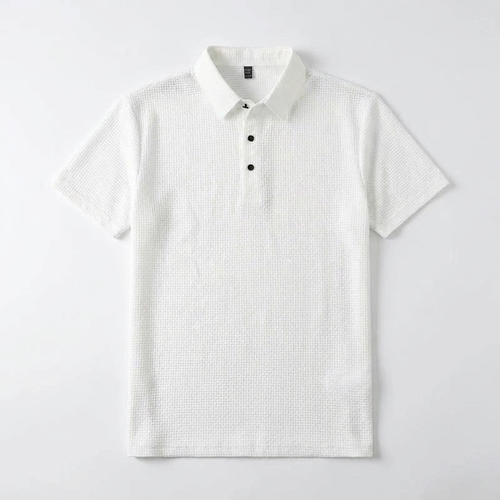 Men's Business Casual Geometric Polo Shirt