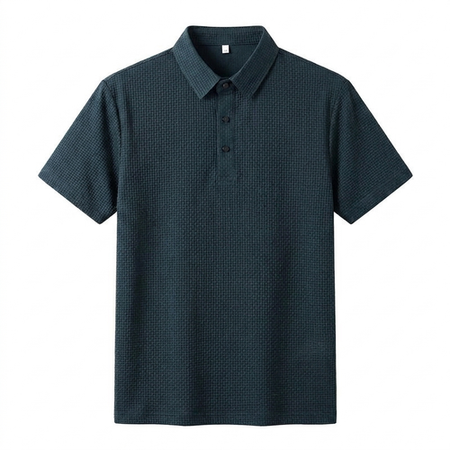 Men's Business Casual Geometric Polo Shirt