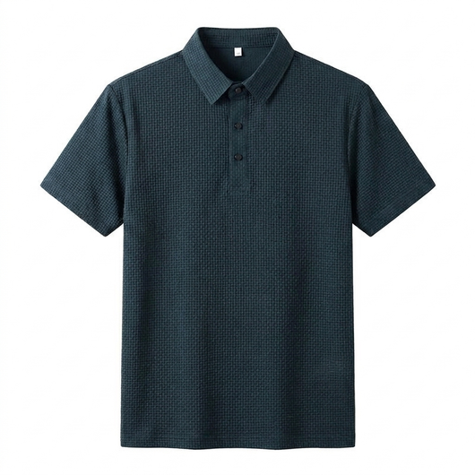 Men's Business Casual Polo - Khaki flat lay