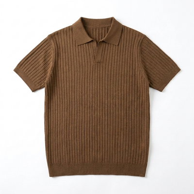 Men's Classic Polo Shirt - White flat lay