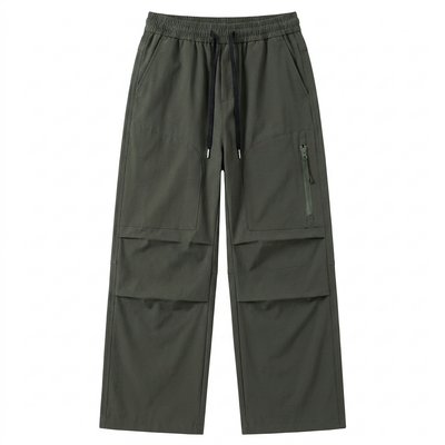 Army green flat-lay