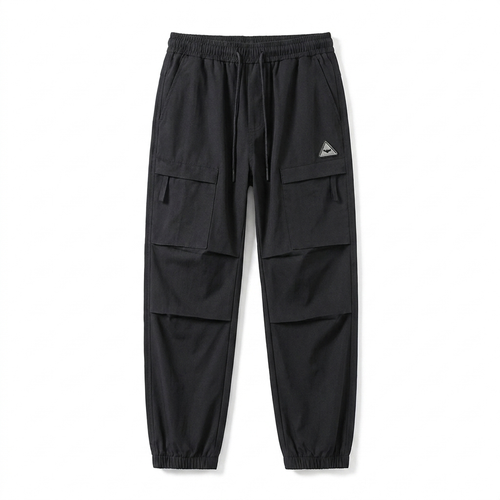 Men's Wide-Leg Cargo Trousers - Retro Loose-Fit Casual Pants