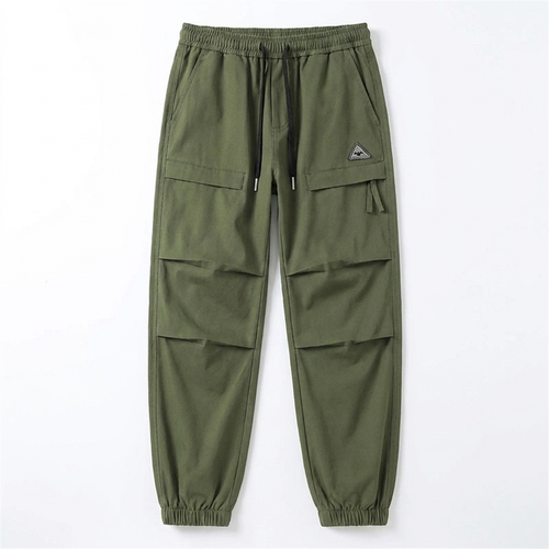 Men's Wide-Leg Cargo Trousers - Retro Loose-Fit Casual Pants