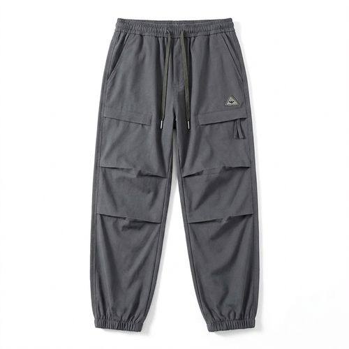 Men's Wide-Leg Cargo Trousers - Retro Loose-Fit Casual Pants