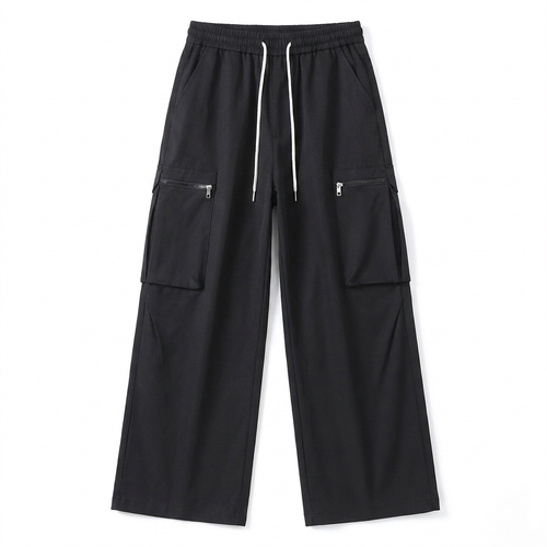 Men's Loose Straight-Leg Trousers - Casual Workwear Pants