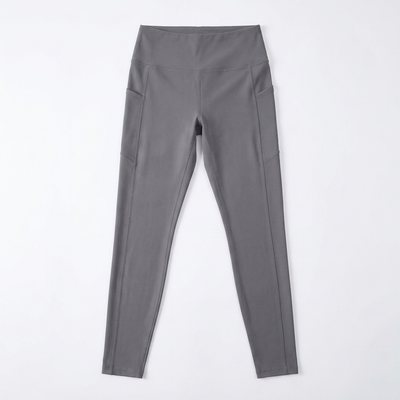 Womens Pocket Sculpting Leggings Gray_1