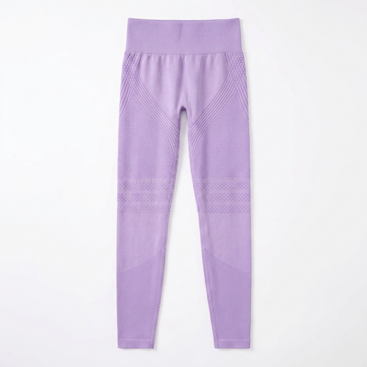3D Sculpting Anti-Cellulite Leggings LightPurple_1