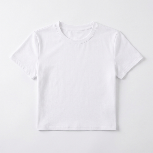 Soft Draped Crew Neck Tee White_1
