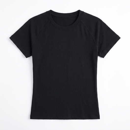 Smooth Fit Crew Neck Tee Black_1