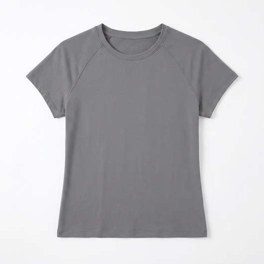 Smooth Fit Crew Neck Tee Gray_1