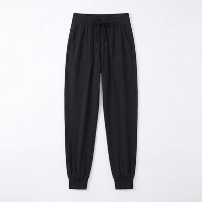 High-Waisted Long Yoga Pants Black_1