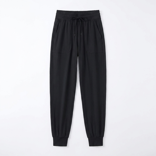 High-Waisted Long Yoga Pants Black_1