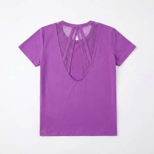 Women's Tulle Layered Yoga Top
