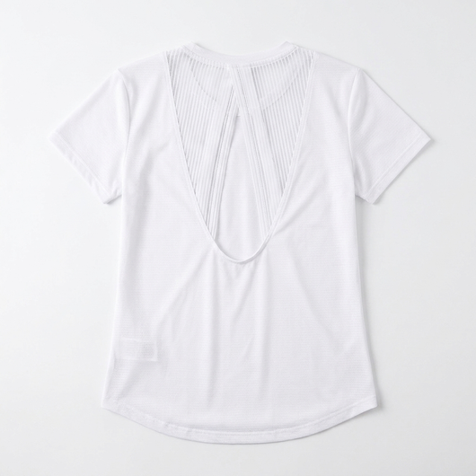 Tulle Slimming Yoga Top White_1