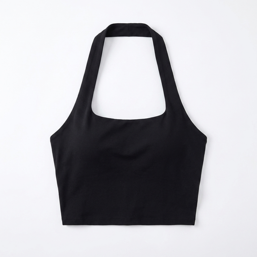 U-Neck Yoga Bra Top Black_1