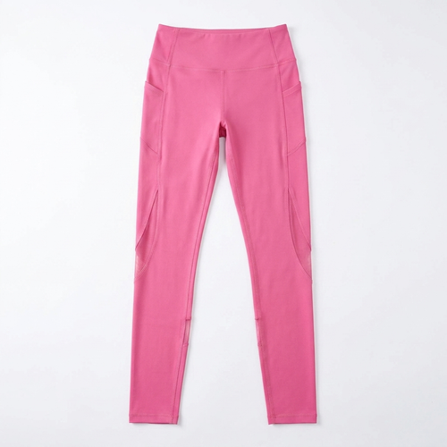 Women's High-Waist Mesh Yoga Leggings with Pocket