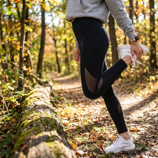 High-Waist Mesh Yoga Leggings with Pocket_6