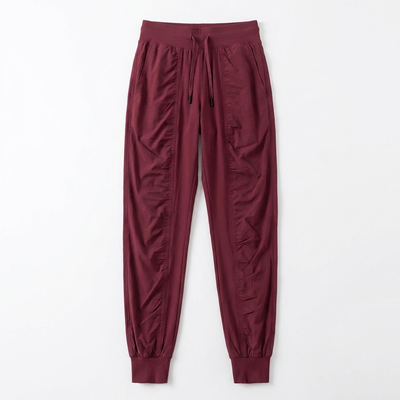 Relaxed Fit Jogger Pants Wine Red_1