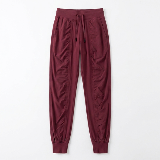 Relaxed Fit Jogger Pants Wine Red_1