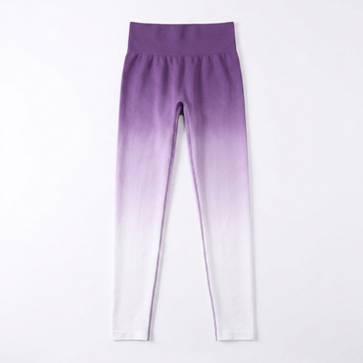 Gradient Yoga Leggings Purple White_1