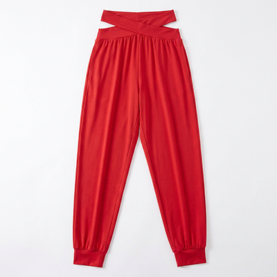Loose-Fit Yoga Pants Red flat-lay