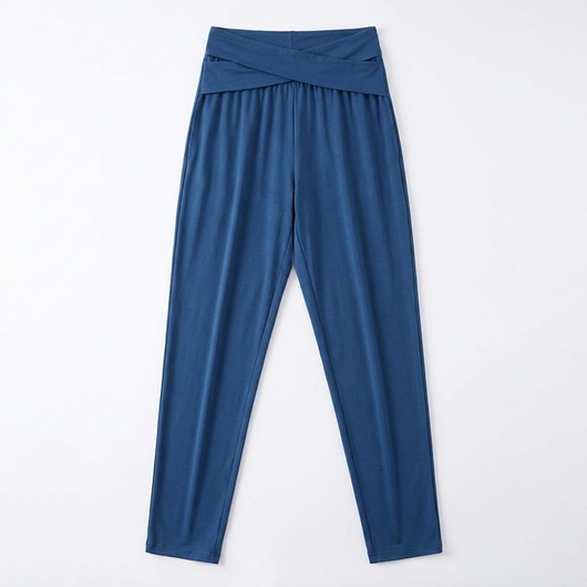 Loose-Fit Yoga Pants Blue flat-lay