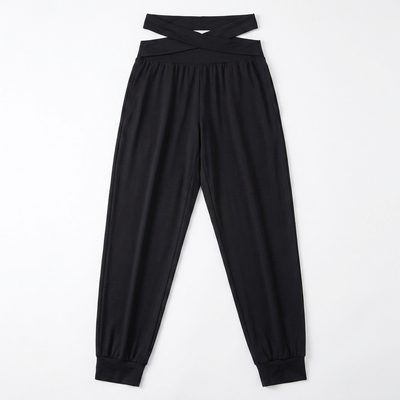 Loose-Fit Yoga Pants Black flat-lay