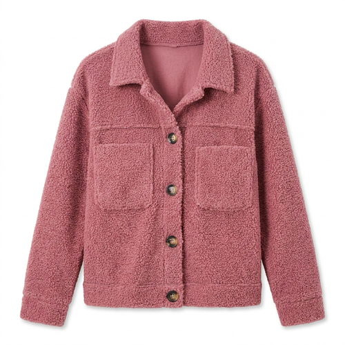 Women's Cozy Sherpa Cardigan | Relaxed Fit Autumn Layering Jacket in Sage Green