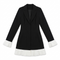 Women's Black Pleated Mini Dress | Elegant V-Neck Summer Cocktail Outfit