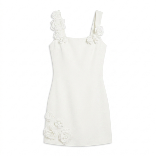 Women's Floral Appliqué Mini Dress | Playful Summer Cocktail Dress