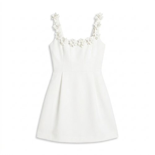 Women's Floral Appliqué Mini Dress | Elegant A-Line Summer Style