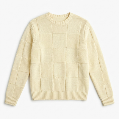 Harajuku Plaid Knit Sweater flat-lay