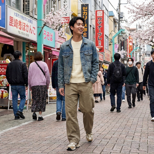 Harajuku Plaid Knit Sweater lifestyle 1