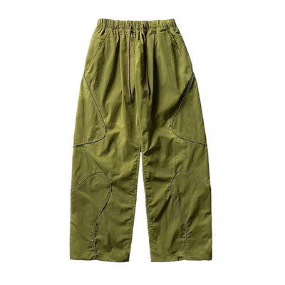 Outdoor Reflective Cargo Pants green flat-lay