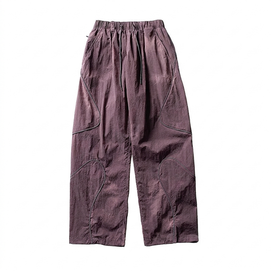 Outdoor Reflective Cargo Pants purple flat-lay