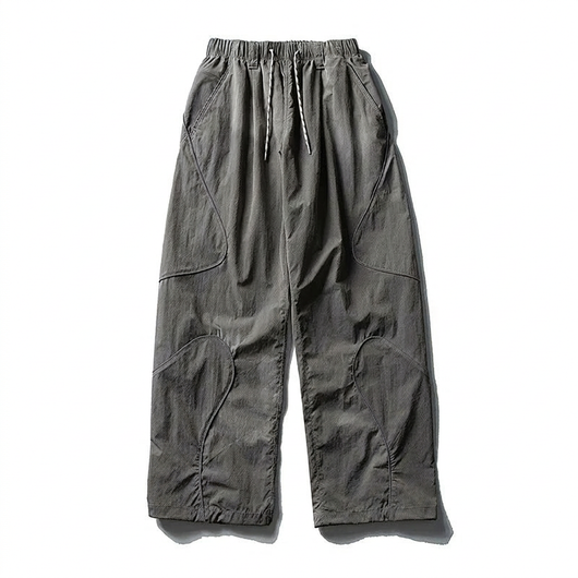 Outdoor Reflective Cargo Pants Light Grey flat-lay