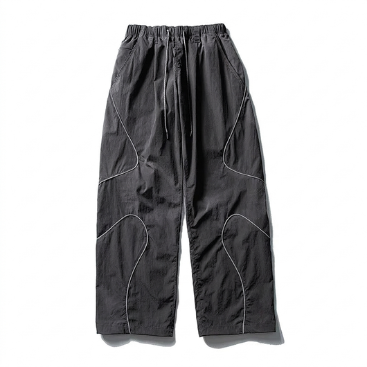 Outdoor Reflective Cargo Pants deep gray flat-lay
