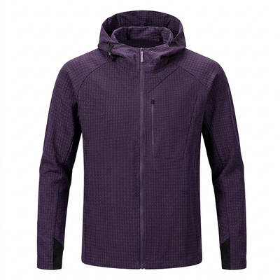 Mesh Soft Shell Outdoor Jacket purple flat-lay