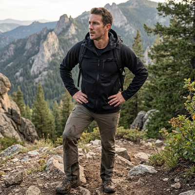 Mesh Soft Shell Outdoor Jacket lifestyle 1