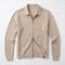Men's Zip-Front Knit Jacket with Collar - Structured Silhouette Jacket with Ribbed Details