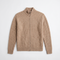 Men's Textured Knit Zip-Front Sweater - Structured Regular Fit Sweater with Ribbed Finish