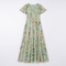 Women's Floral V-Neck Maxi Dress - Relaxed Flowy Silhouette Summer Maxi Dress