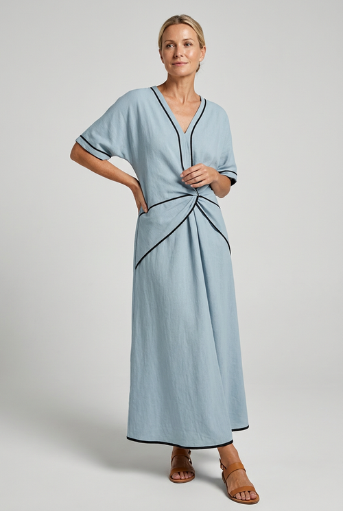 Aurelia Wrap-Front Maxi Dress