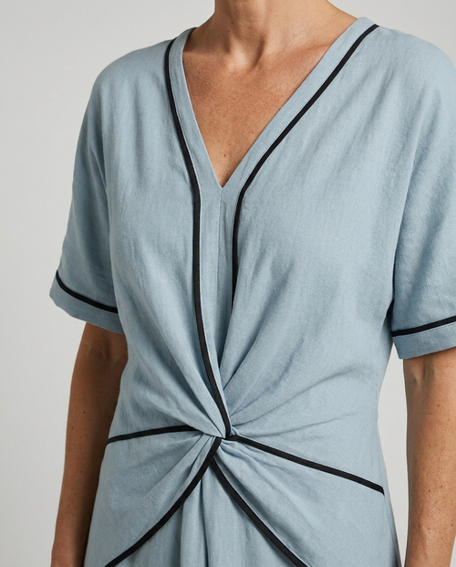 Aurelia Wrap-Front Maxi Dress