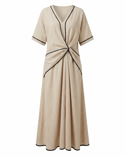 Paola | Wrap-Front Maxi Dress