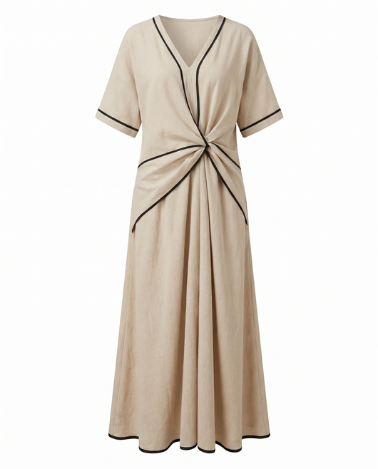 Paola | Wrap-Front Maxi Dress