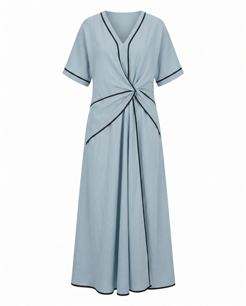 Aurelia Wrap-Front Maxi Dress