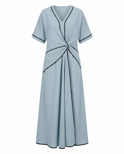 Paola | Wrap-Front Maxi Dress